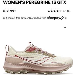 Selling an excellent pair of WOMEN'S PEREGRINE 13 GTX Saucony trail runners.